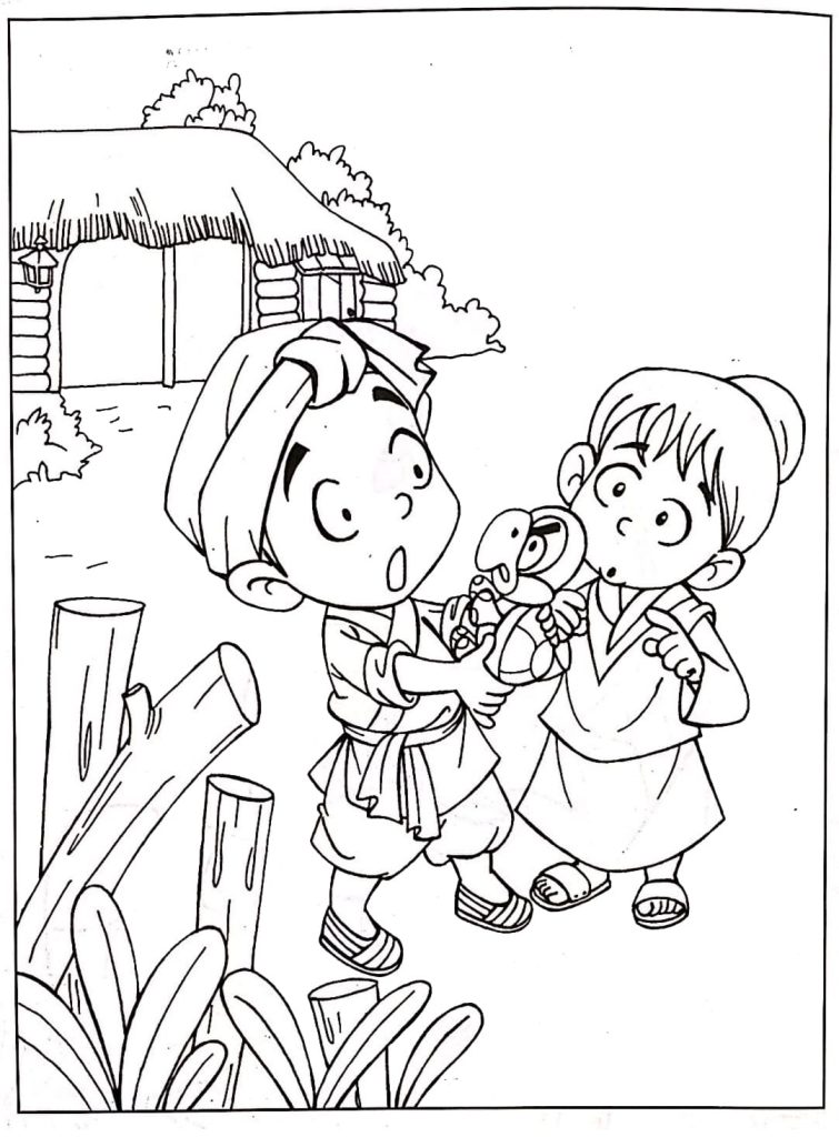 Tô Màu Truyện Cổ Tích Chàng Rùa