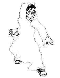 Tô màu Harry Potter và Áo Choàng