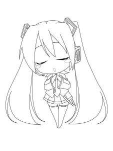 Tô màu Hatsune Miku Nhỏ Bé Đáng Yêu