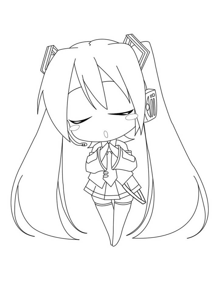 Tô màu Hatsune Miku Nhỏ Bé Đáng Yêu