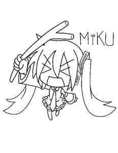 Tô màu Hatsune Miku Tức Giận