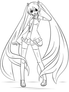 Tô màu Hatsune Miku Vui Vẻ