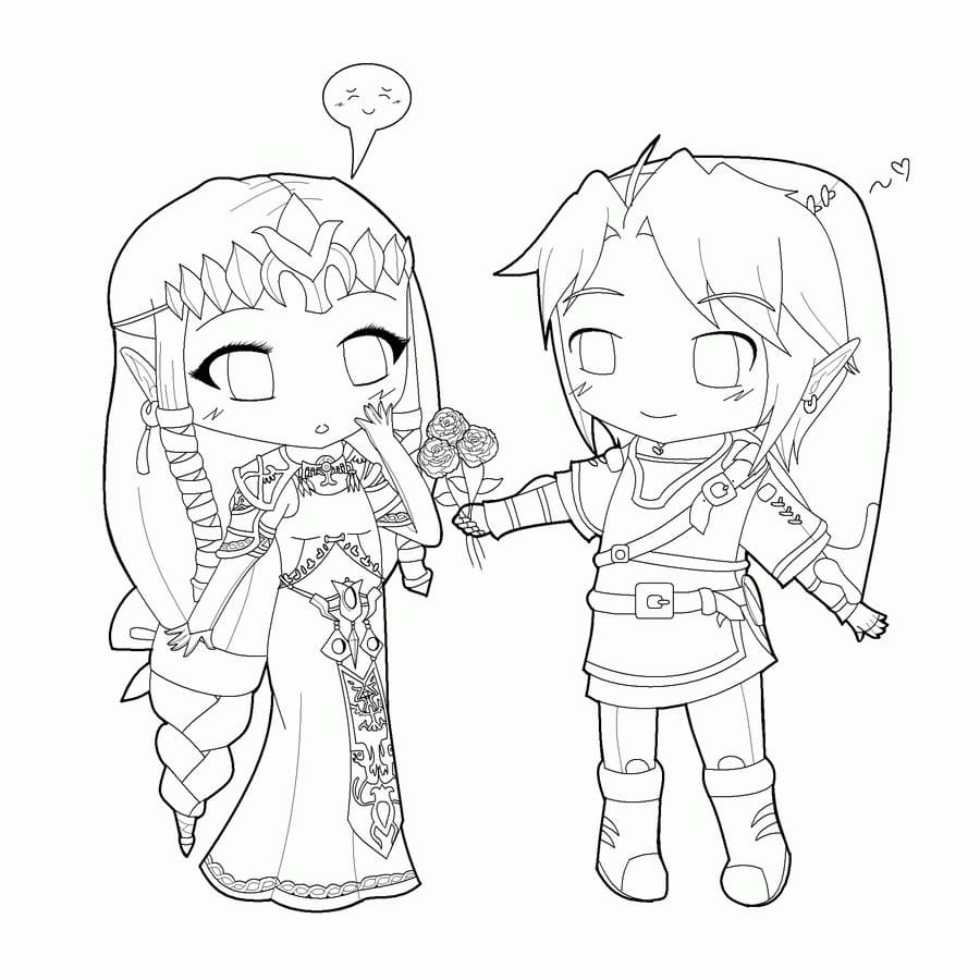 Tô màu Hình Anime Cute Xinh Xắn Đáng Yêu