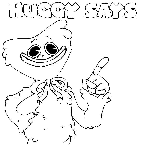 Tô màu Huggy Wuggy Cười Vui Vẻ