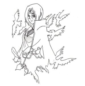Tô màu Itachi Mạnh Mẽ và Ngầu