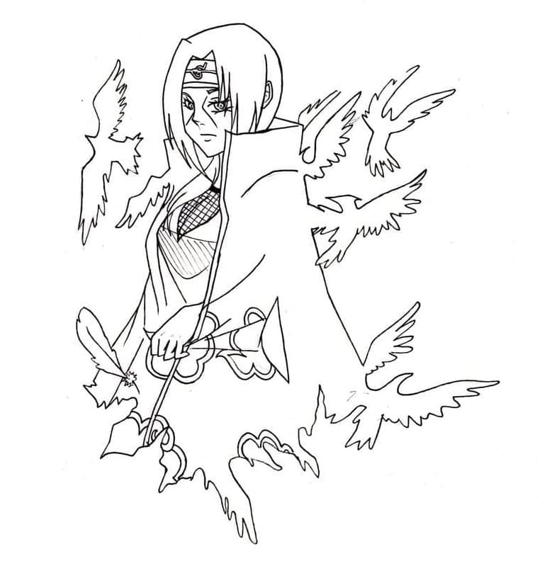Tô màu Itachi Mạnh Mẽ và Ngầu