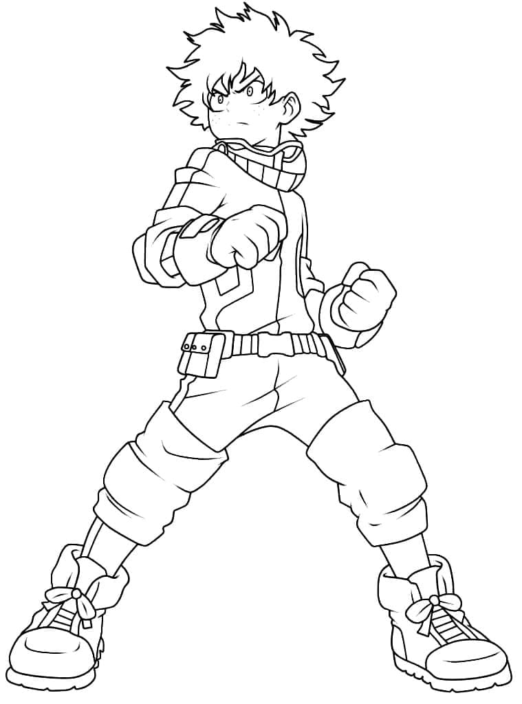 Tô màu Izuku Midoriya (Deku) Trong My Hero Academia