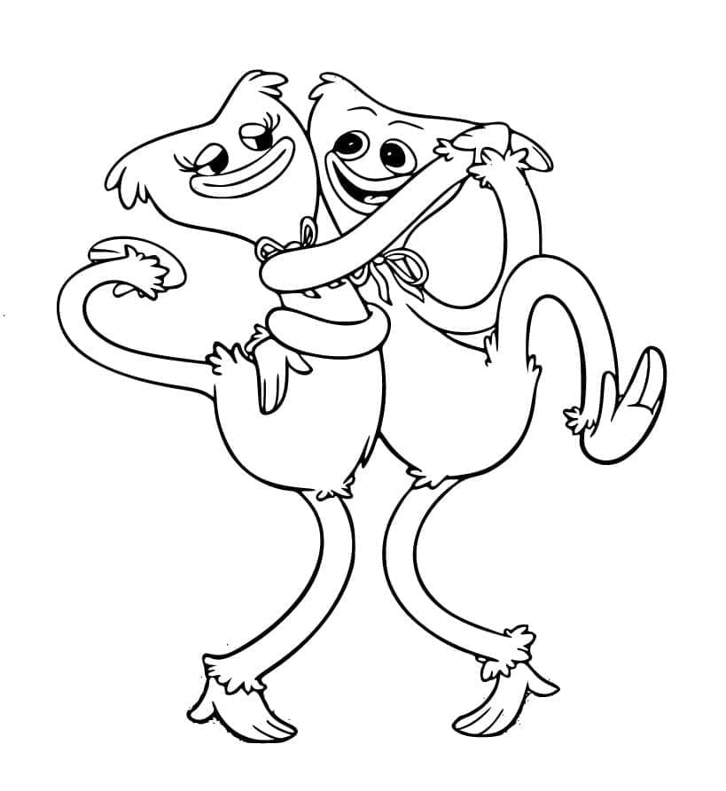 Tô màu Kissy Missy và Huggy Wuggy