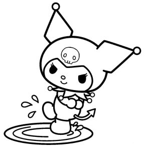 Tô màu Kuromi Vui Vẻ