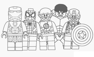 Tô màu Lego Avengers Dễ Thương