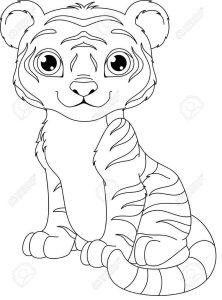Tô màu Lớp 1-Con Hổ Dễ Thương