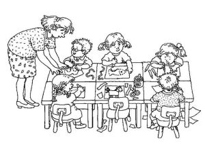 Tô màu Lớp Học Trường Mầm Non