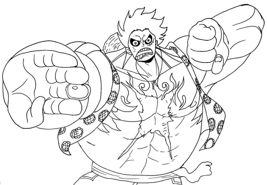 Tô màu Luffy Gear 4