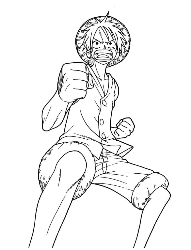 Tô màu Luffy Ngầu và Mạnh