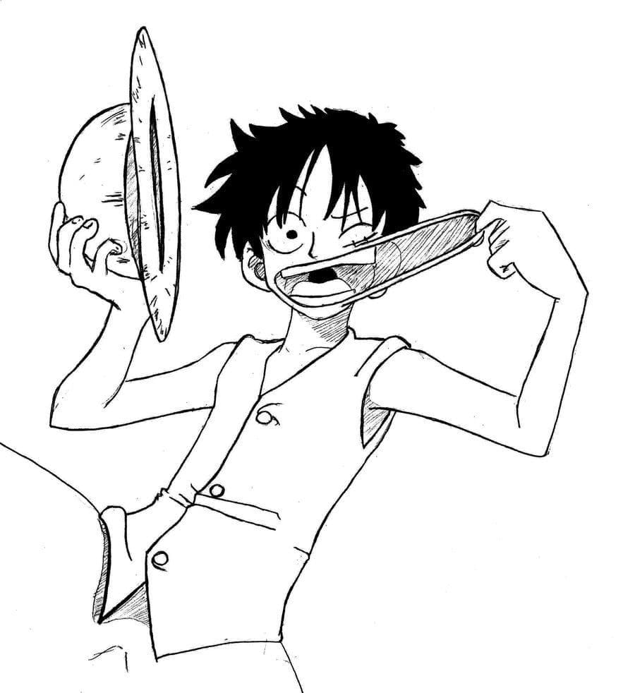 Tô màu Luffy Ngộ Nghĩnh