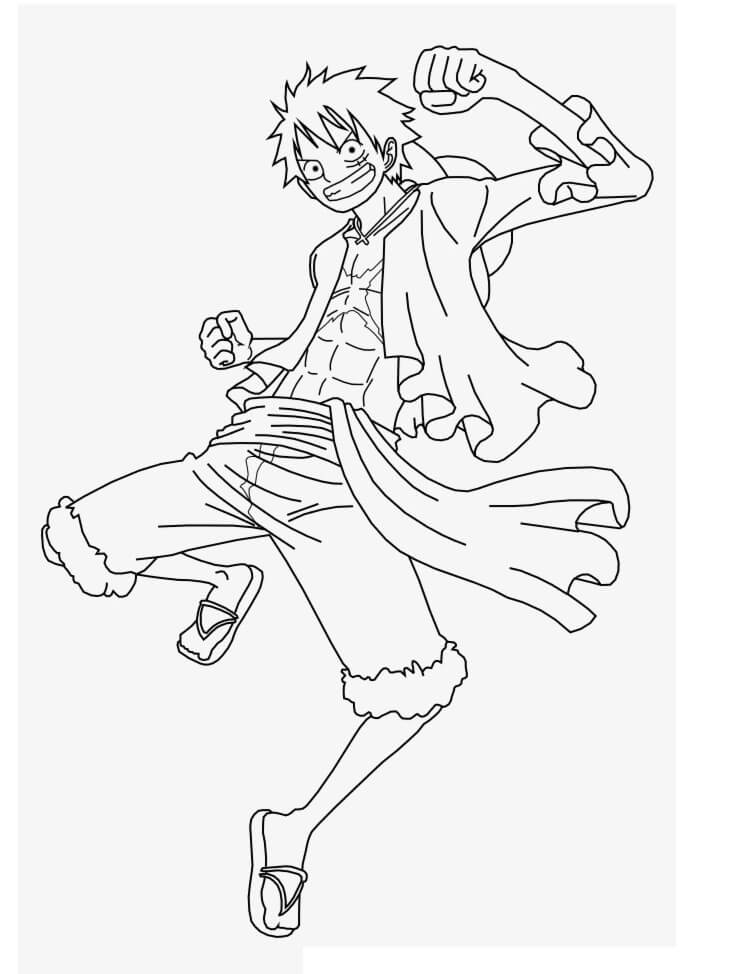 Tô màu Luffy Tung Cước