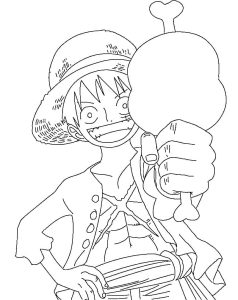 Tô màu Luffy và Miếng Thịt