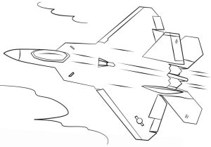 Tô màu Máy Bay Chiến Đấu F-22 Raptor