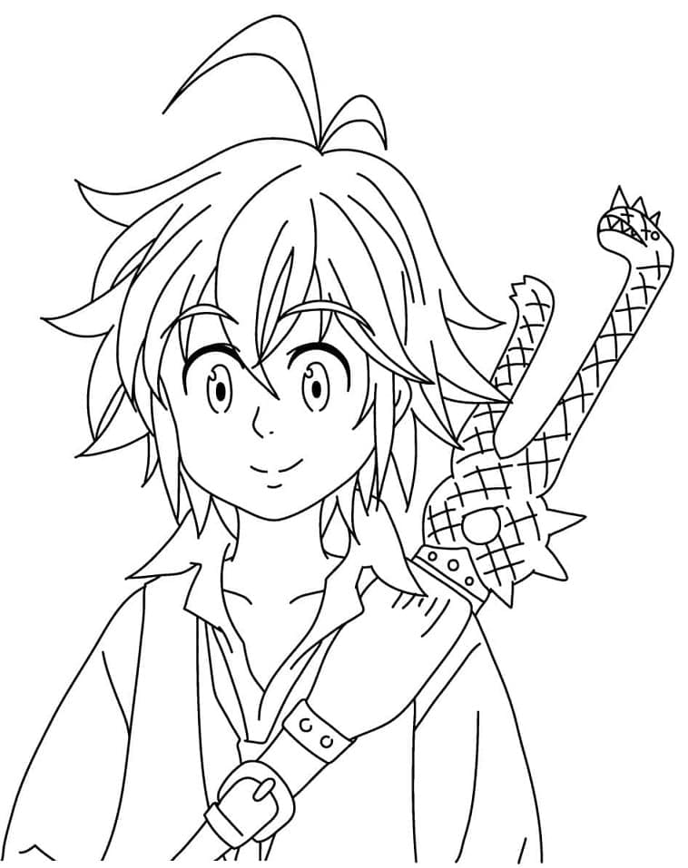 Tô màu Meliodas Trong Seven Deadly Sins