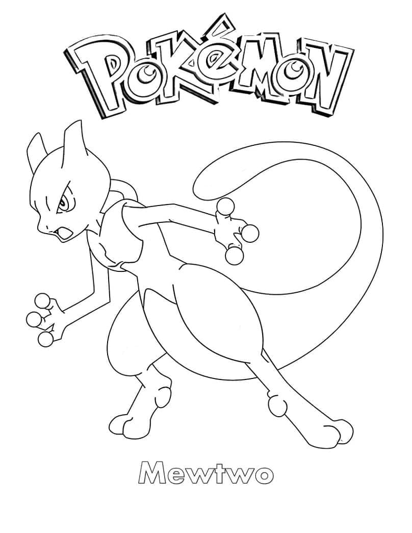 Tô màu Mewtwo Mạnh Mẽ