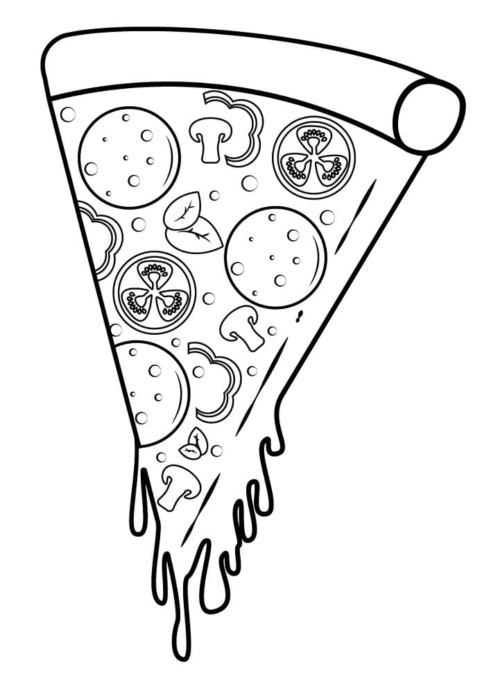 Tô màu Miếng Bánh Pizza Ngon Lành