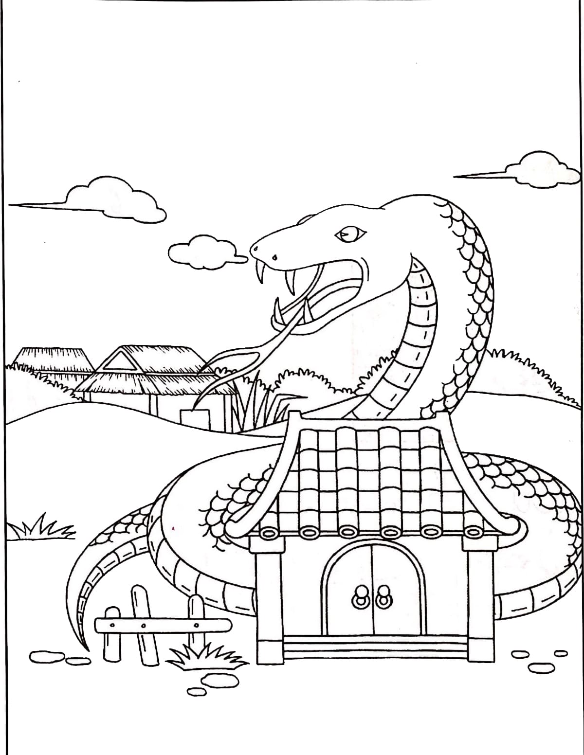 Tô màu Miếu Thờ Chằn Tinh