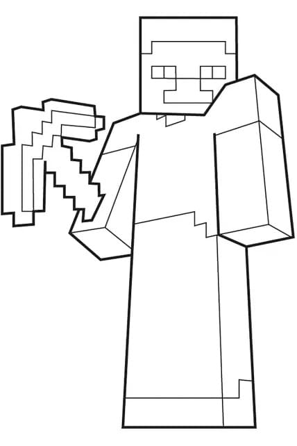 Tô màu Minecraft Steve