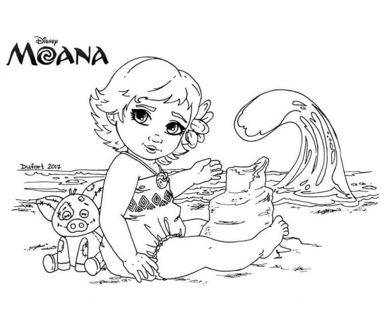Tô màu Moana và Biển
