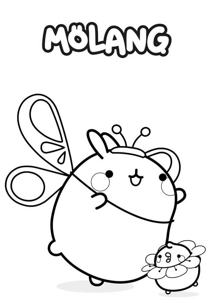 Tô màu Molang Bươm Bướm