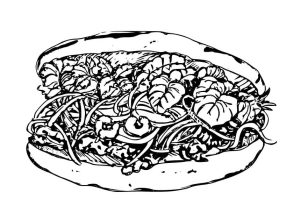 Tô màu Món Bánh Mì Việt Nam