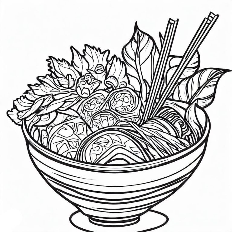 Tô màu Món Phở Bò