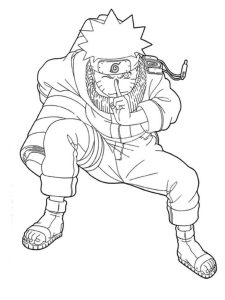 Tô màu Naruto Dùng Nhẫn Thuật