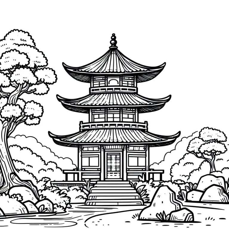 Tô màu Ngôi Chùa Bình An
