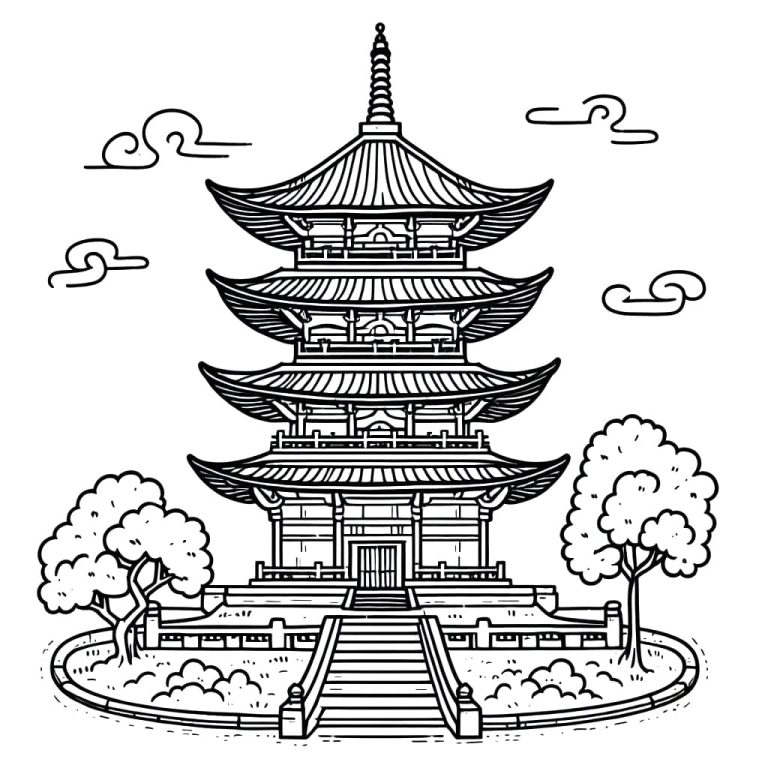 Tô màu Ngôi Chùa Lớn