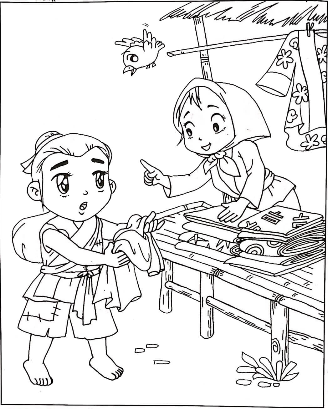 Tô màu Người Anh Hái Bông