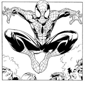 Tô màu Người Nhện Spider Man Biểu Diễn