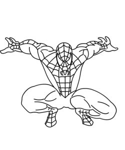 Tô màu Người Nhện Spider Man Đơn Giản