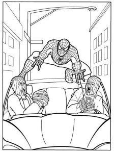 Tô màu Người Nhện Spider Man và Tội Phạm