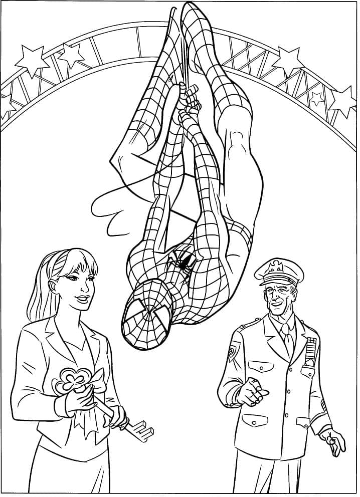 Tô màu Người Nhện Spider Man Xuất Hiện