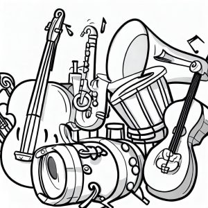 Tô màu Nhạc Cụ Phổ Biến