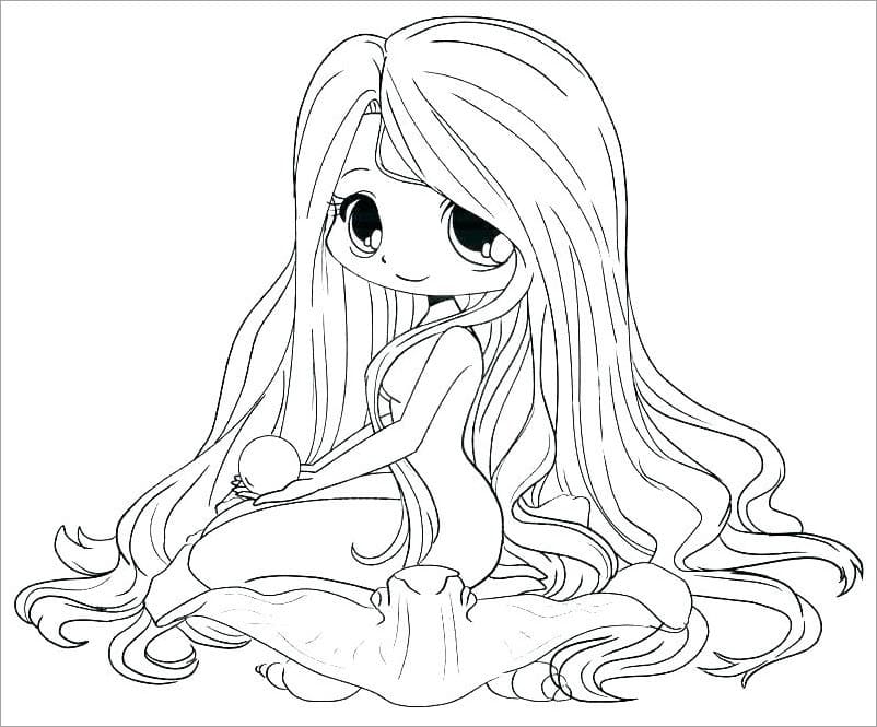 Tô màu Nhân Vật Anime Cute