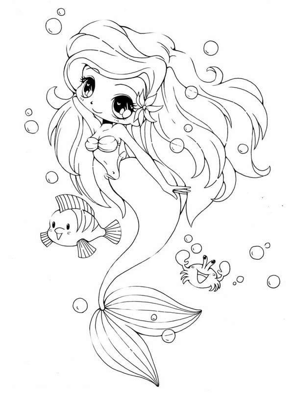 Tô màu Nhân Vật Anime Cute Đẹp