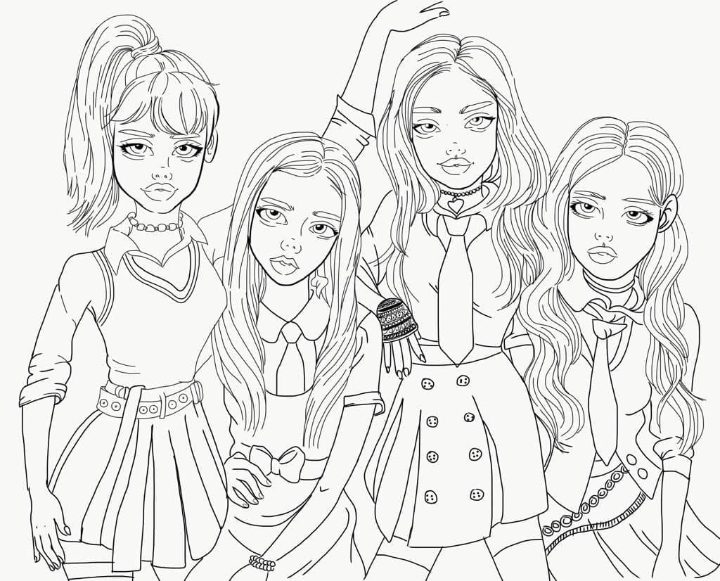 Tô màu Nhóm Blackpink Đẹp Nhất