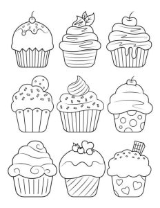 Tô màu Những Chiếc Bánh Cupcake Đáng Yêu