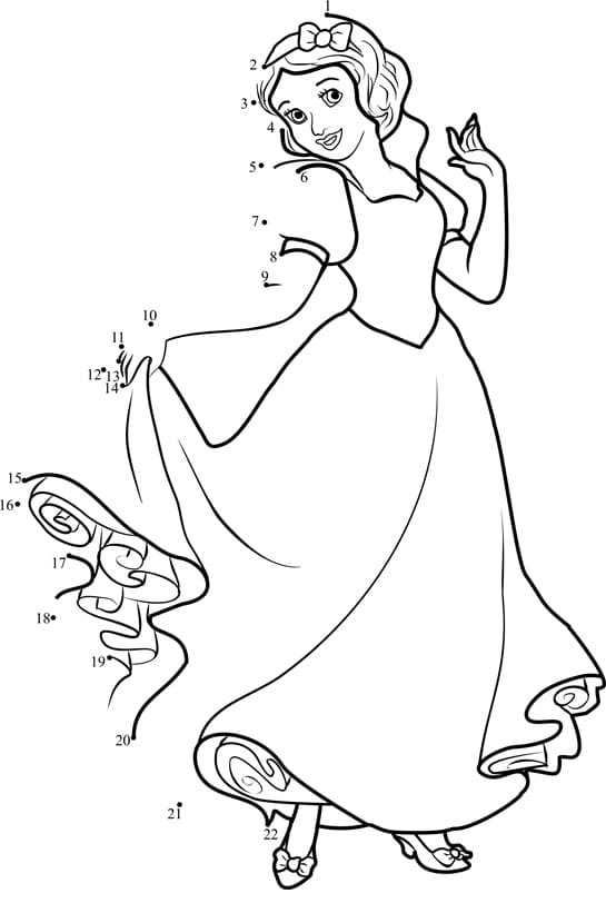 Tô màu Nối Số Bạch Tuyết