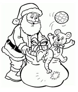 Tô màu Ông Già Noel và Đồ Chơi