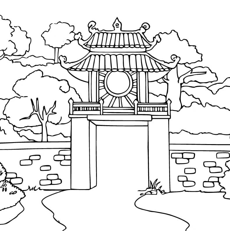 Tô màu Phong Cảnh Văn Miếu Quốc Tử Giám
