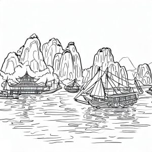 Tô màu Phong Cảnh Vịnh Hạ Long