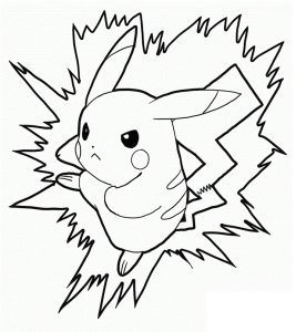 Tô màu Pikachu Giận Dữ