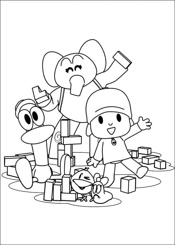 Tô màu Pocoyo Vui Đùa